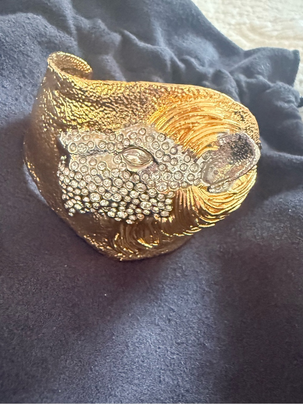 ALEXIS BITTAR • Maldivian Lion Head Crystal Cuff
